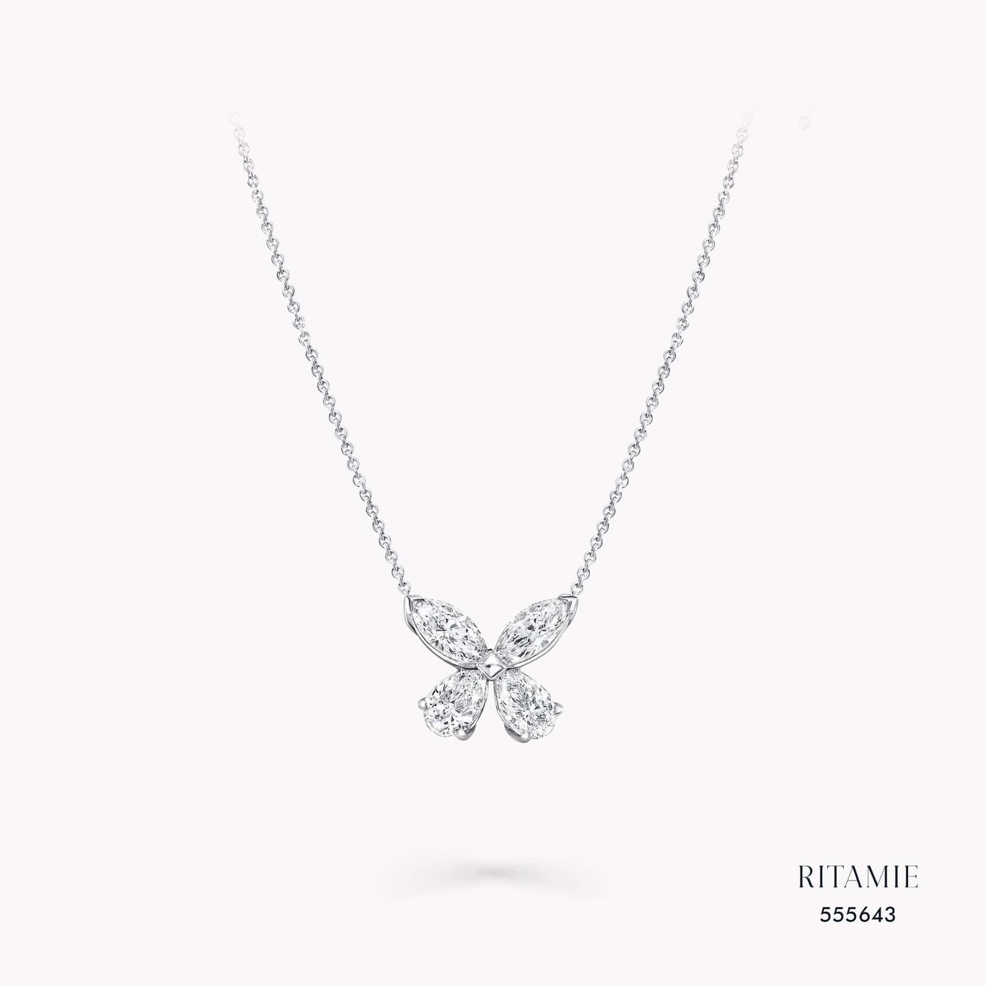 Fluttering Grace Lab-Grown Diamond Necklace 555643