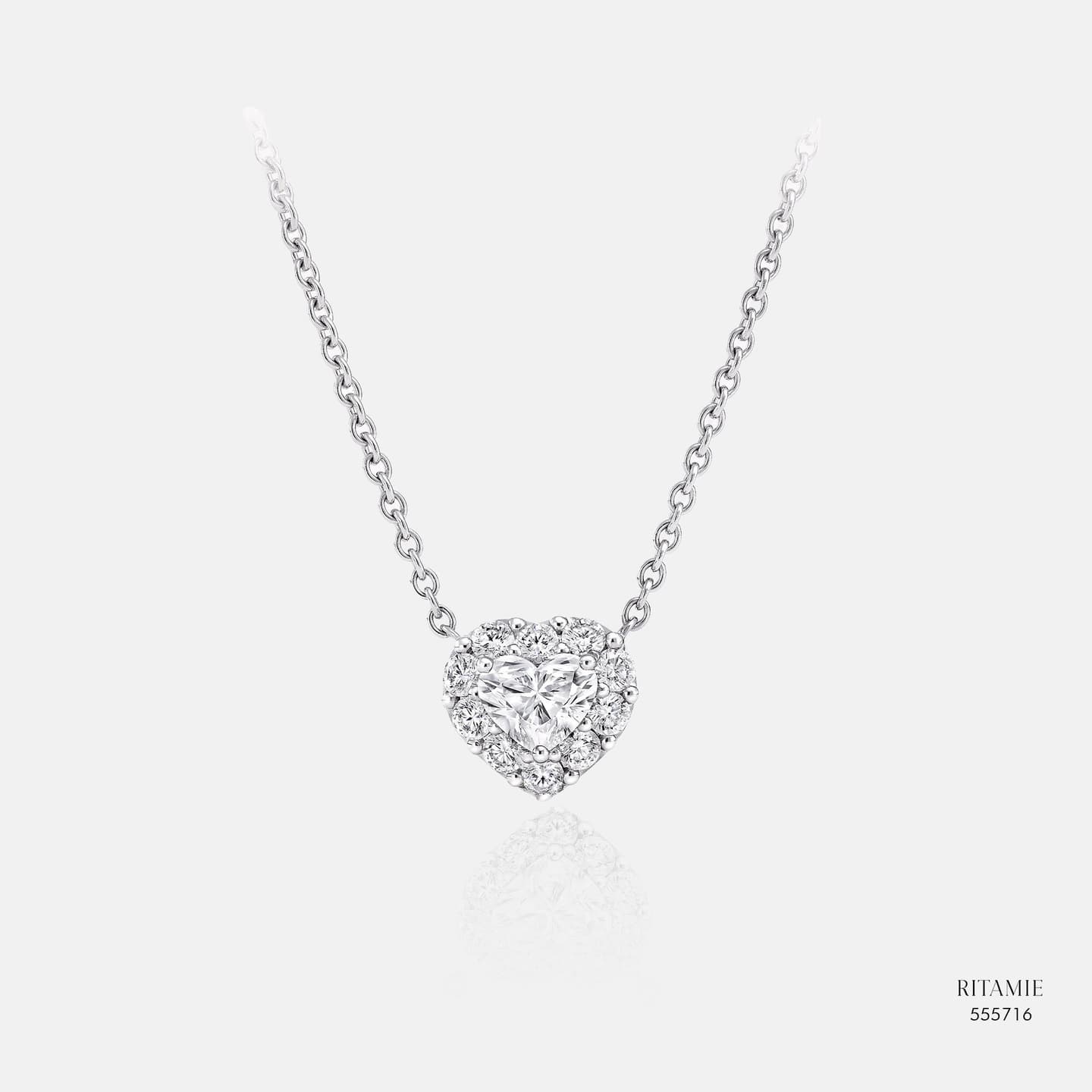 Heart Halo Lab-Grown Diamond Necklace 555716