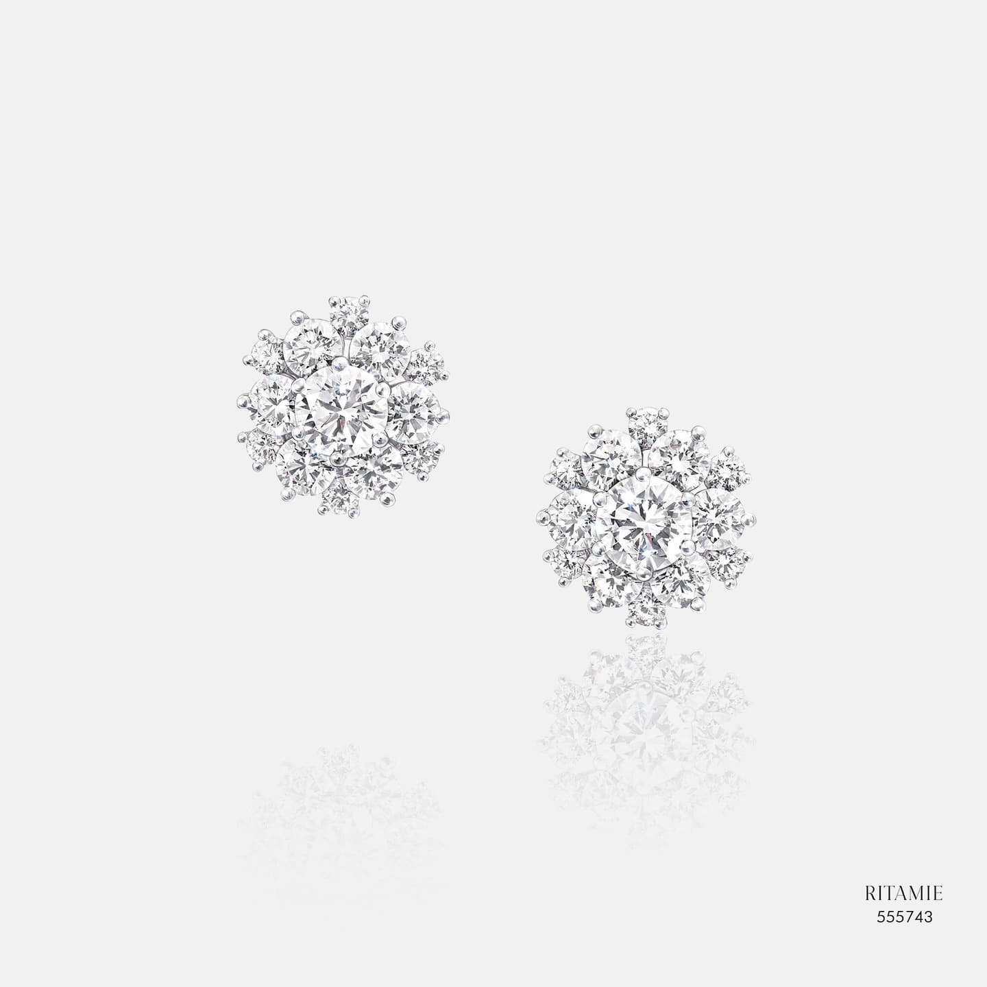 Snowflake Lab Grown Diamond Earrings 555743