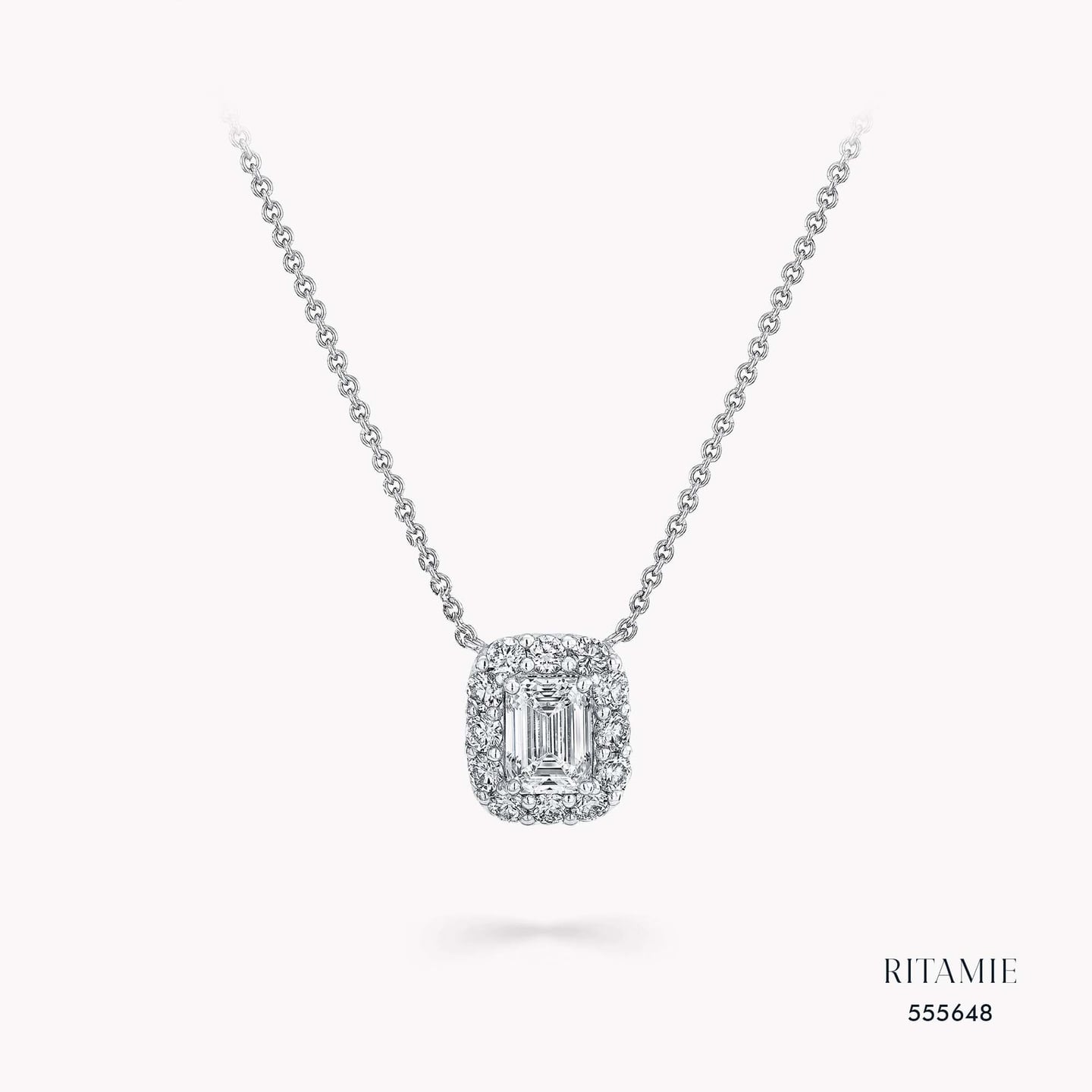 Aria White Gold 18K Lab-Grown Diamond Necklace 555648