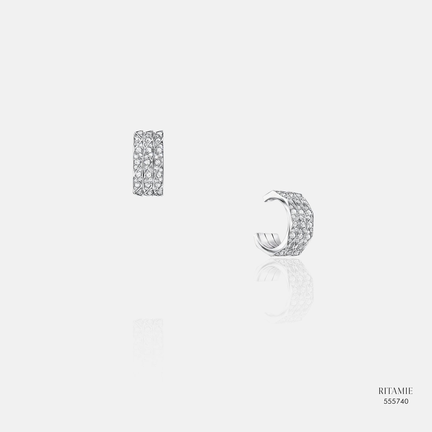 Trinity Hoops Lab Grown Diamond Earrings 555740