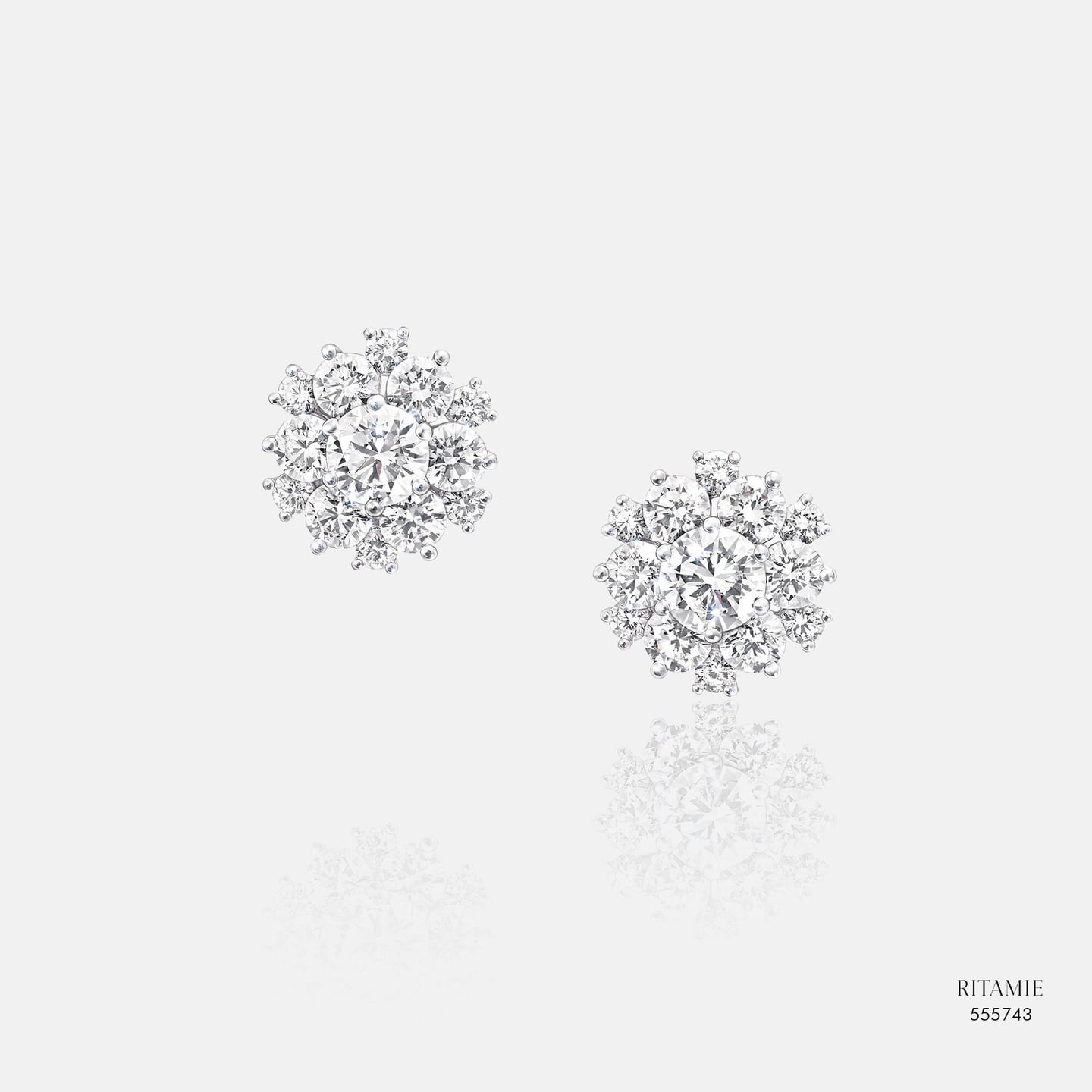 Snowflake Lab Grown Diamond Earrings 555743